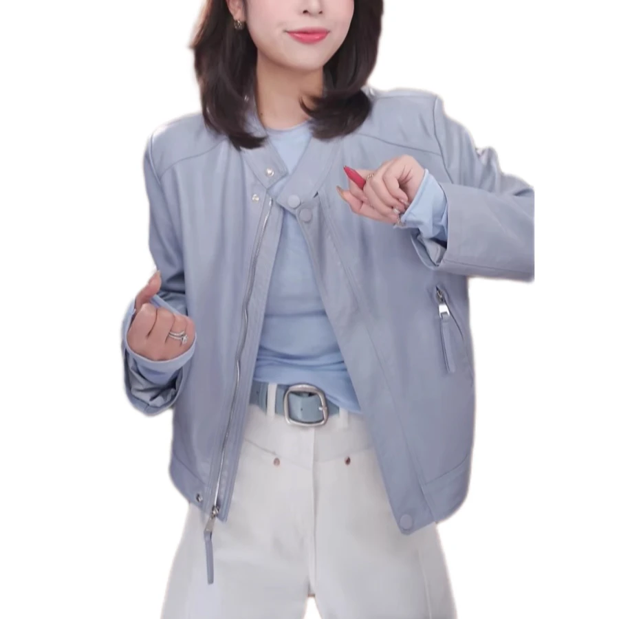 H256602独特超好看小众设计感夹克女短款机车外套上衣
