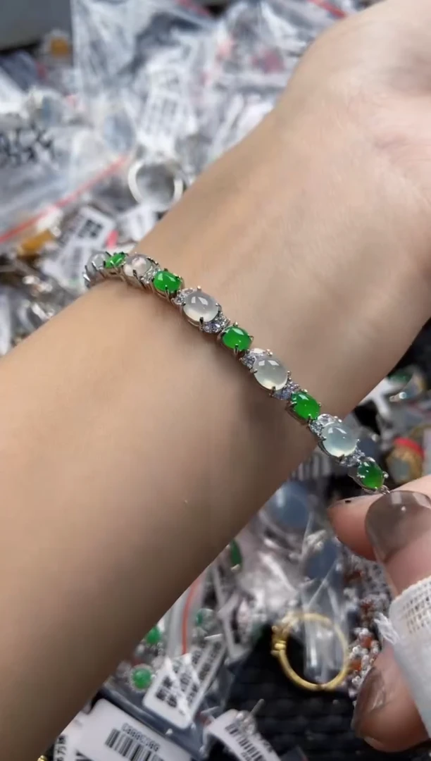 银S925镶嵌戒指翡翠111     5