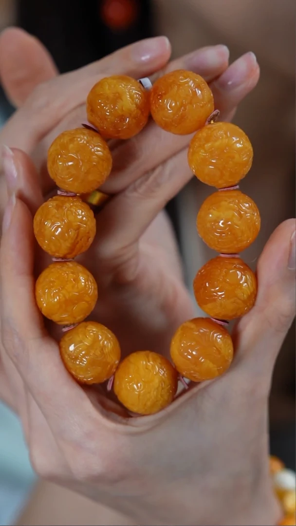 【闪购商品】琥珀颈饰未镶嵌蜜蜡龙珠单圈