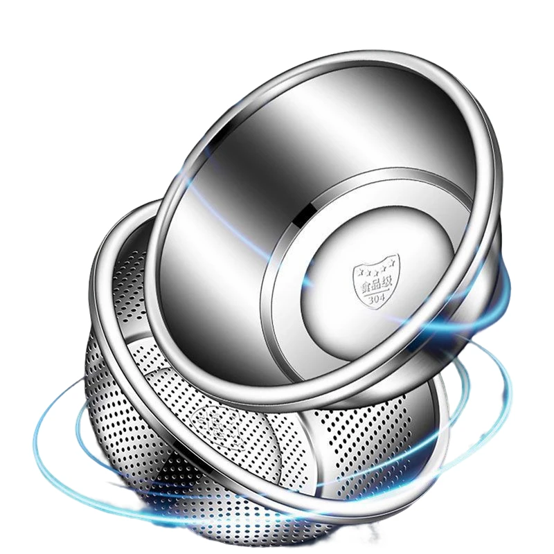 加厚304不锈钢盆食品级和面盆加厚大号家用厨房洗菜打蛋和面汤盆