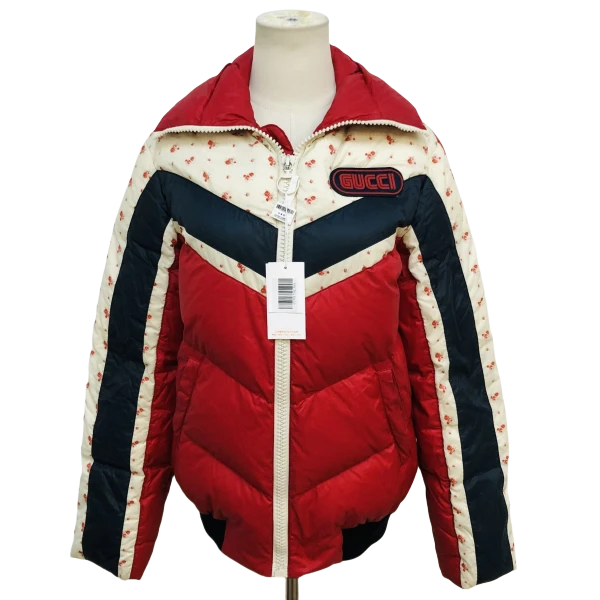 妃鱼/古驰/锦纶/羽绒服/95新/橙三28