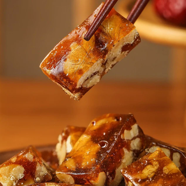 手工红枣核桃糖广东特产小吃软糖独立包装枣泥核桃糕500g