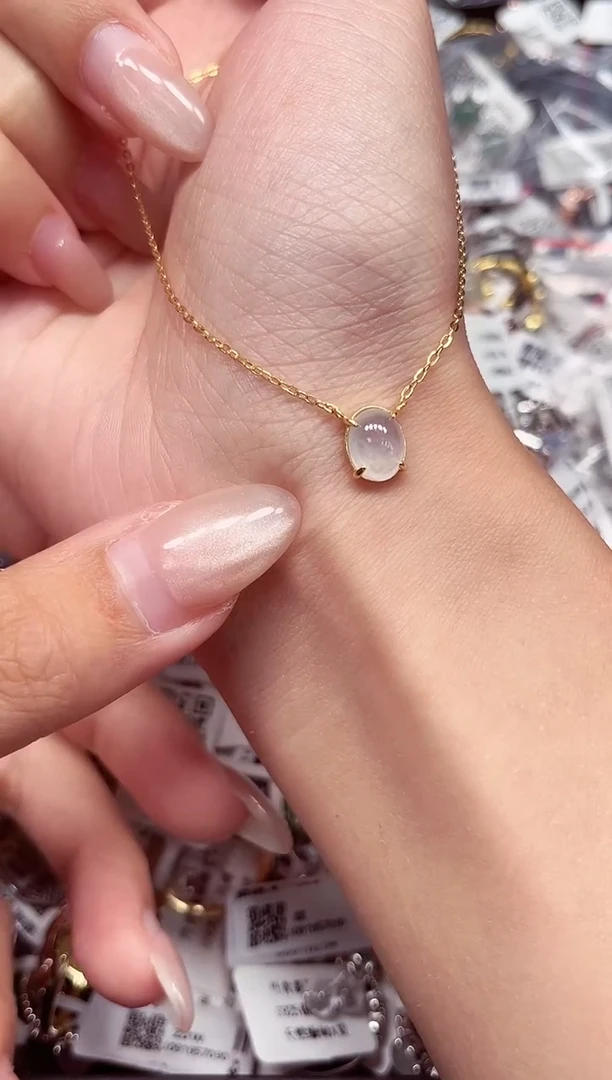 银S925镶嵌戒指翡翠A货 多样性发一