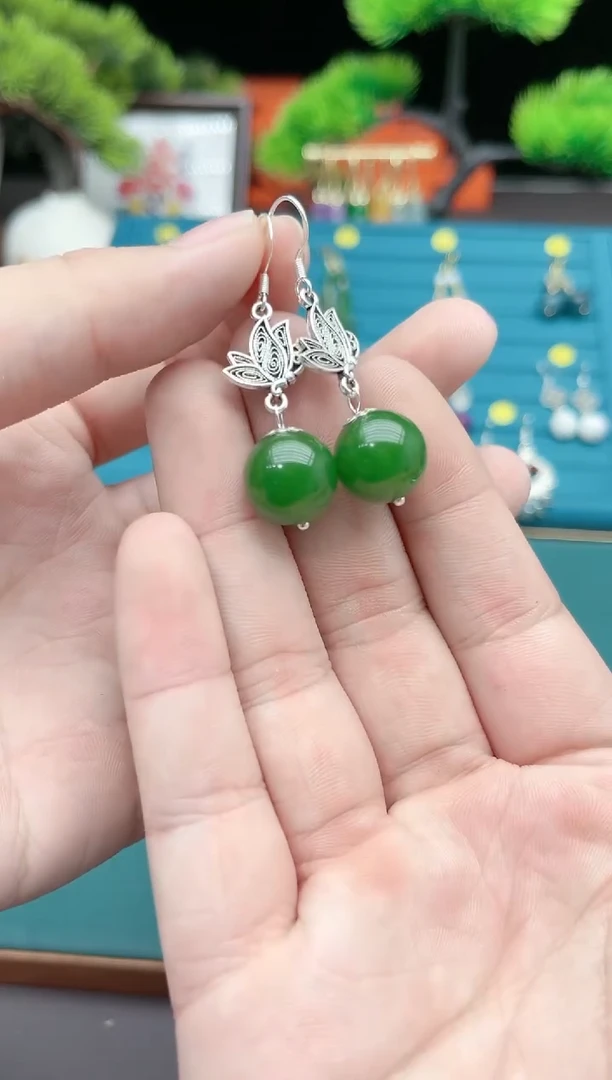 【闪购商品】玛瑙/玉髓耳钉银S925镶嵌429000