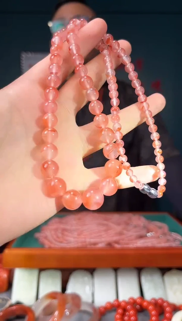 南红玛瑙未镶嵌颈饰项链