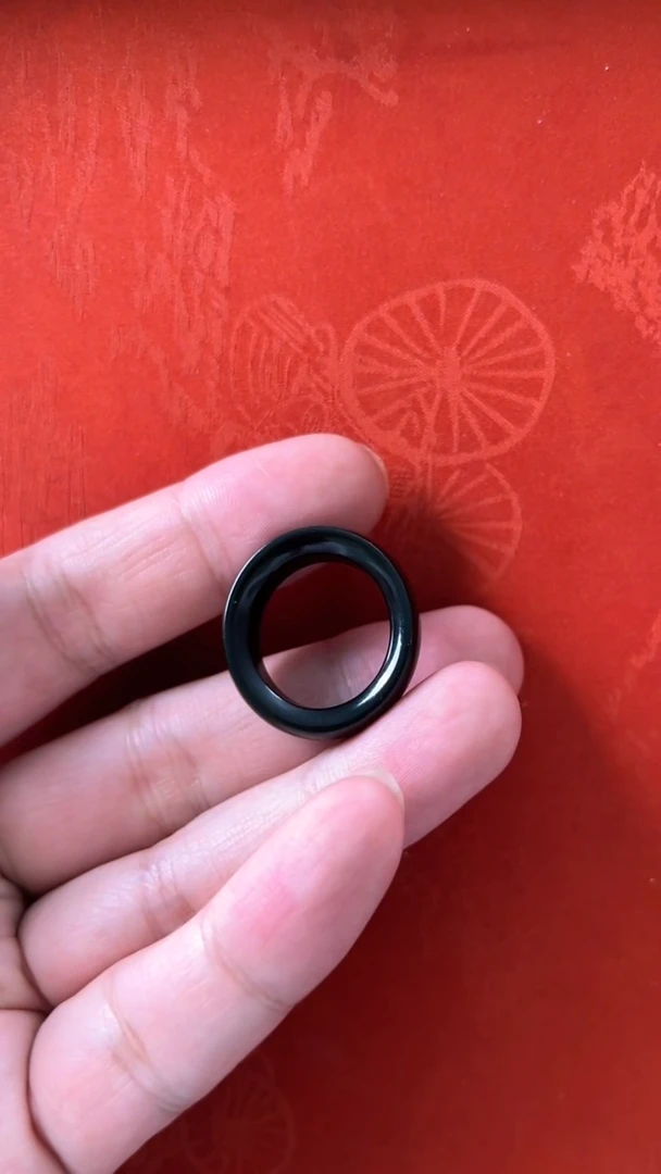 未镶嵌和田玉挂件新疆塔青戒圈（20mm）方戒有格调