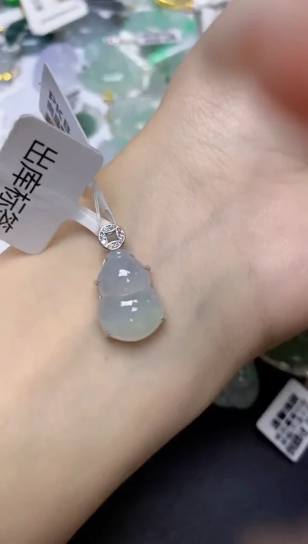 颈饰未镶嵌翡翠天然缅甸翡翠A货百元以上9元证书费自理
