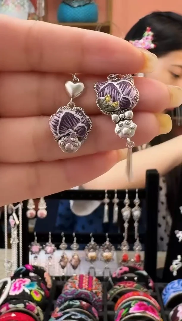 织绣艺枝独绣老绣饰品129