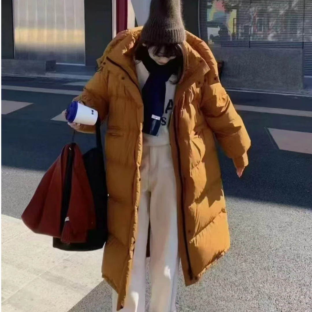 2024新款百搭轻奢过膝长款潘多拉鹅绒服羽绒服