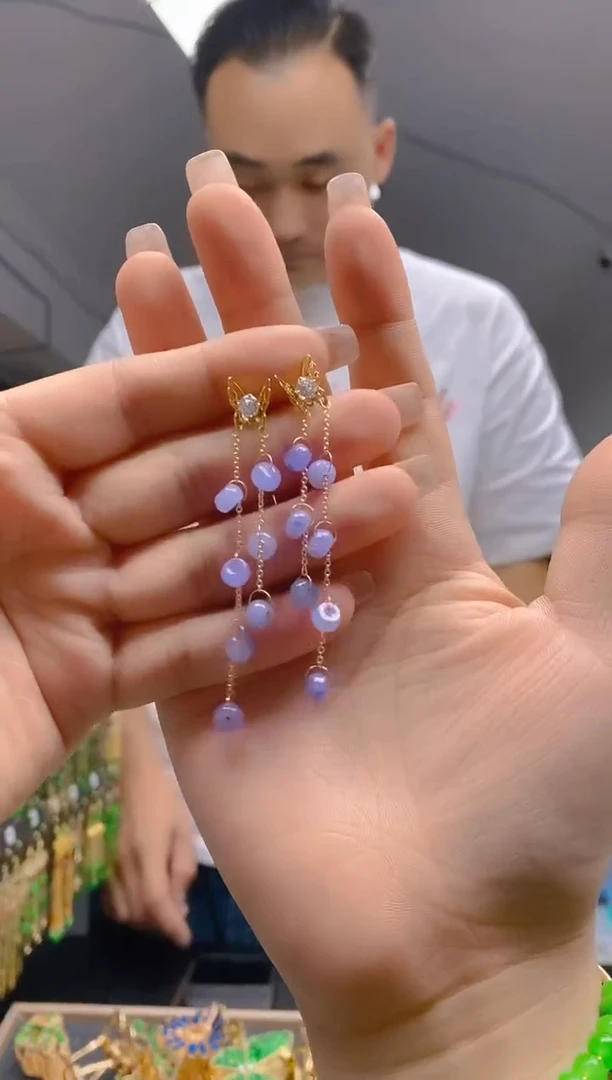 【闪购商品】翡翠耳饰合金84翡翠耳钉