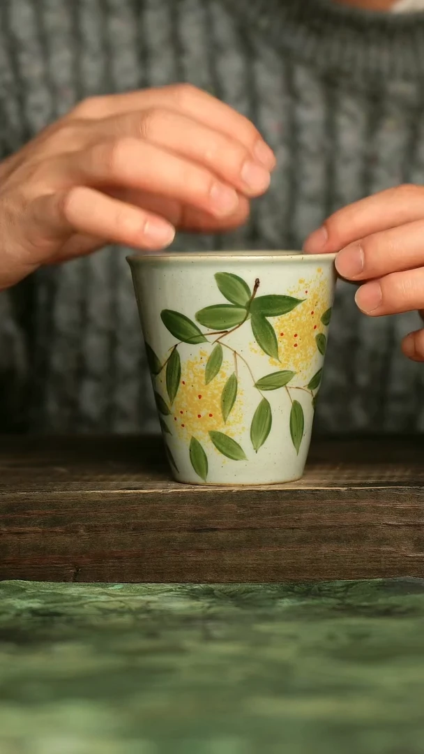 陶瓷青诗集手工手绘瓷器