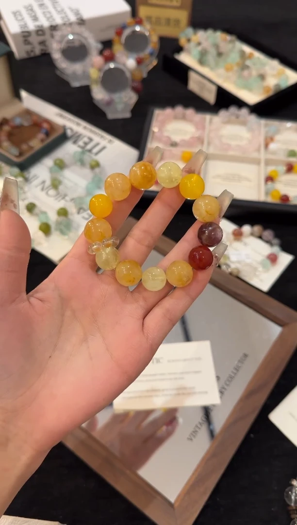 合金手链水晶玛瑙多宝x3315
