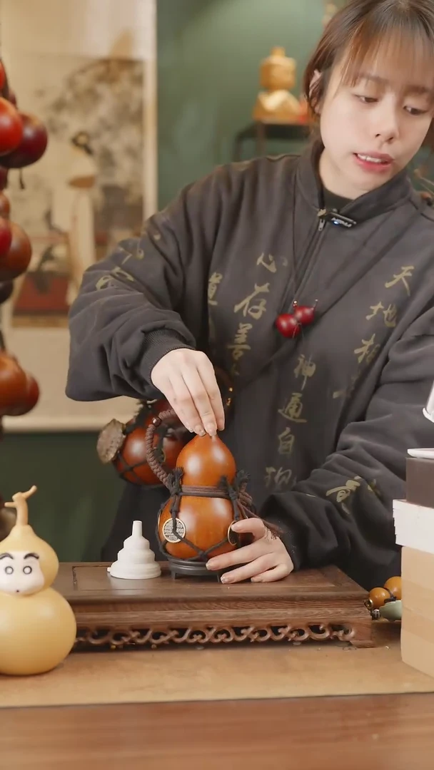 【闪购商品】90号精品天然大漆工艺防渗内胆酒葫芦~