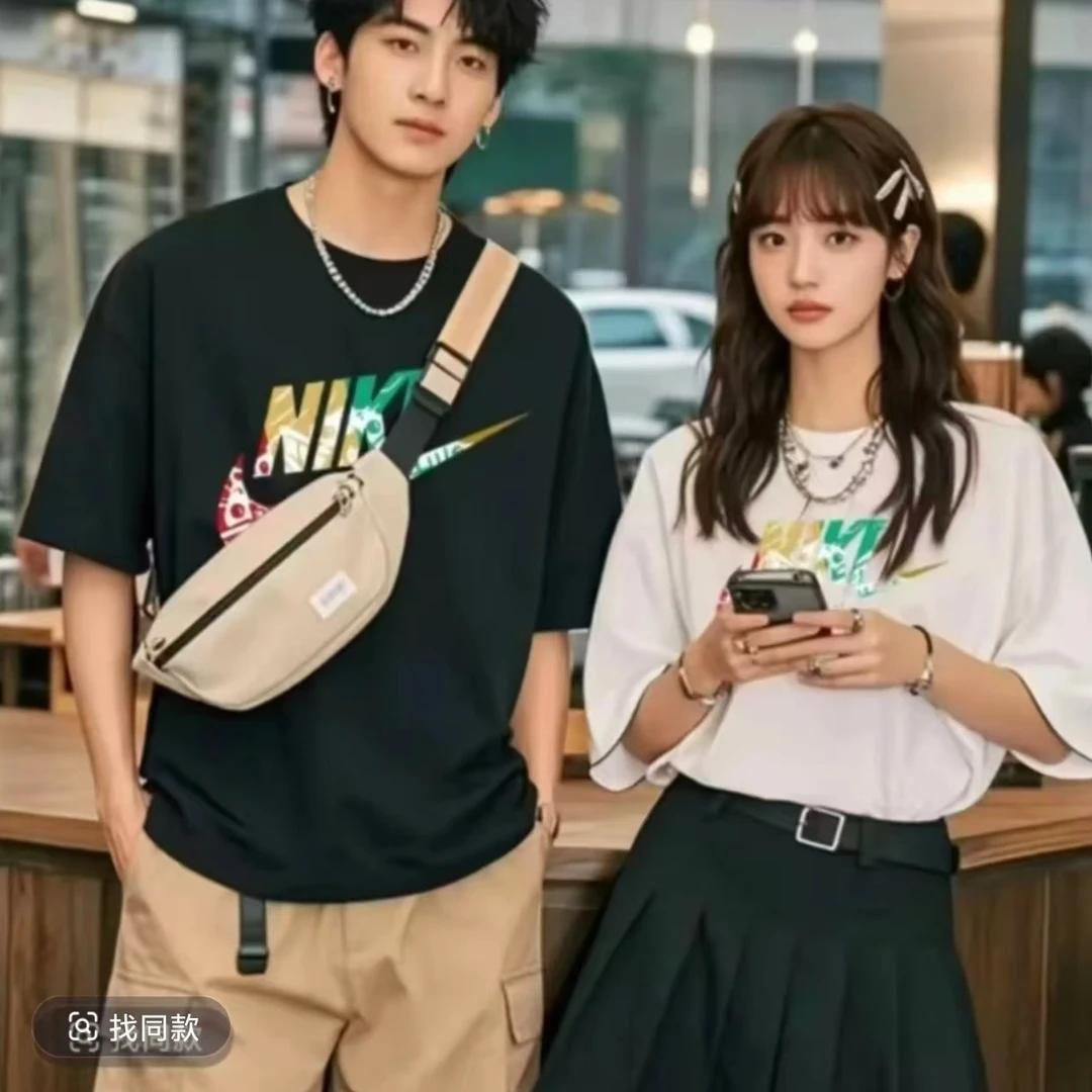 【一折粉丝福利】夏季男女同款情侣潮牌短袖T恤