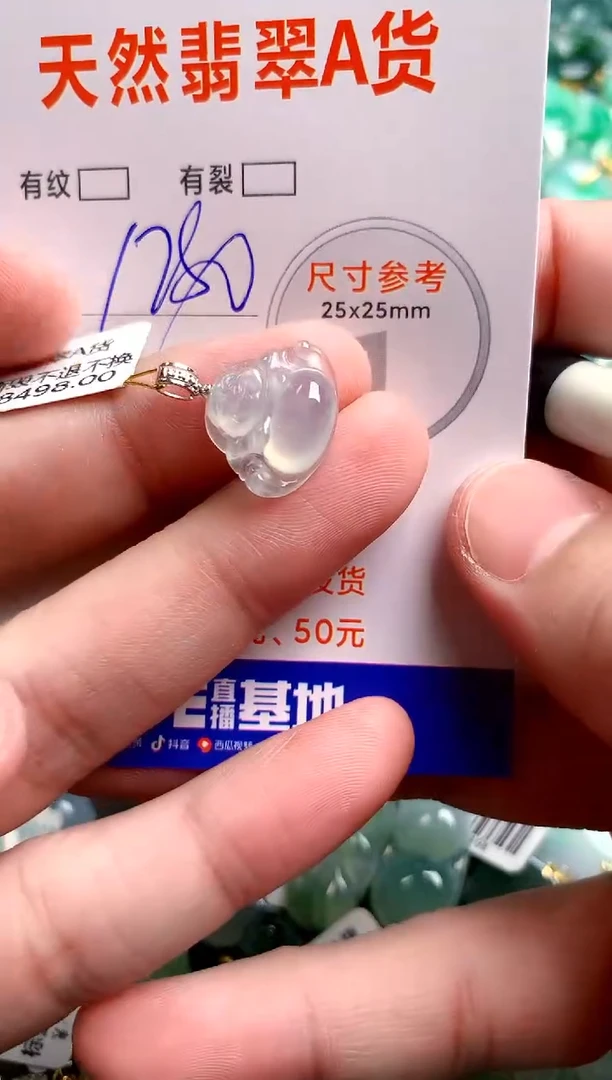 翡翠18K金镶嵌颈饰0531050234