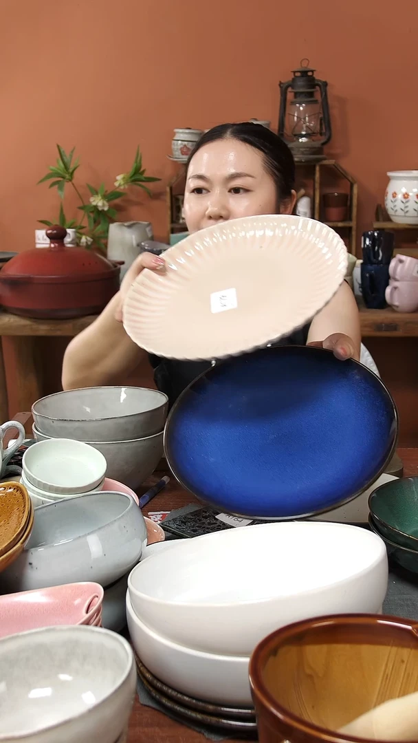 陶瓷A179陶瓷盘子2件套微瑕