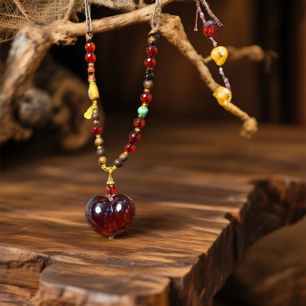 【屁桃吊坠项链】轻奢百搭时尚小众非遗技艺，具体可咨询客服