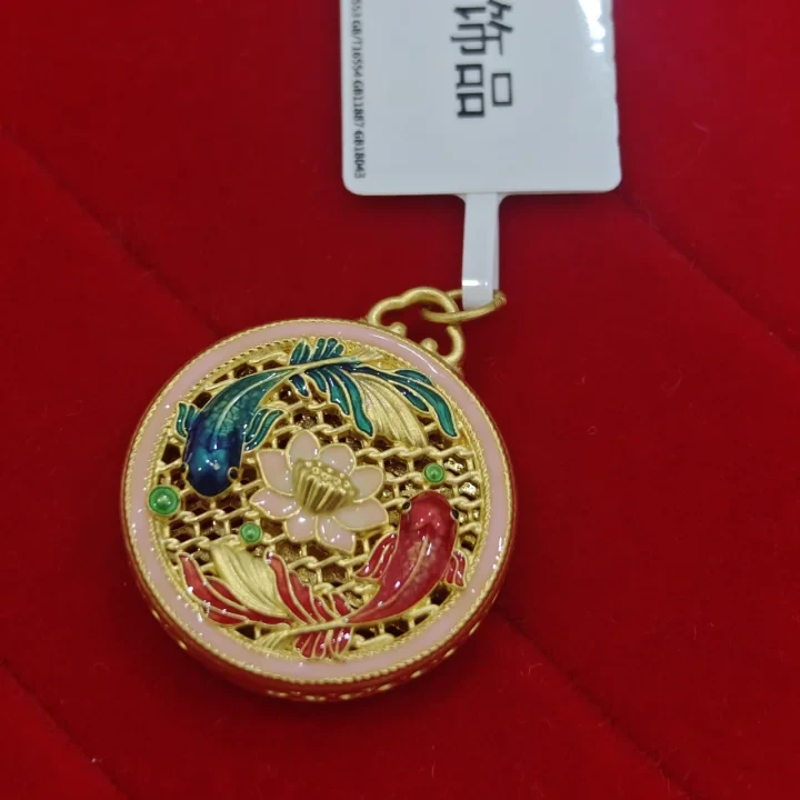 【莹莹专享】足金999 鱼盘 GP 2.20  纳金添福