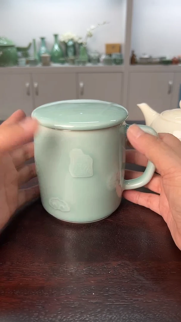 龙泉云间青瓷小米茶器