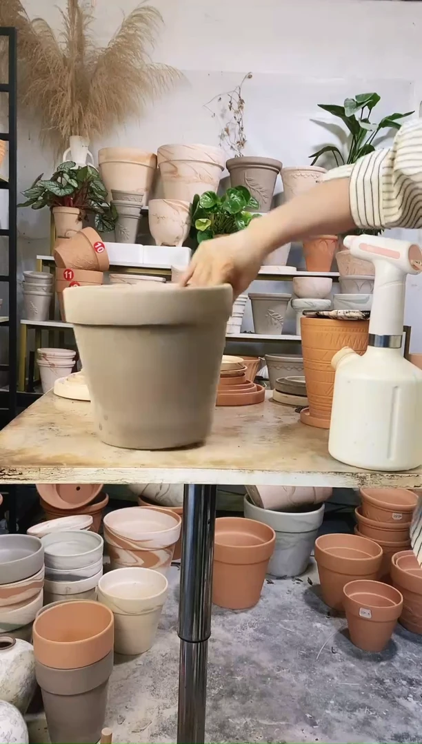 瑕疵无售后23*21灰陶 1盆无托