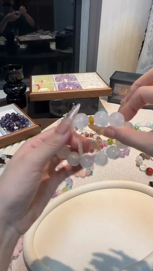 未镶嵌手链水晶白幽灵