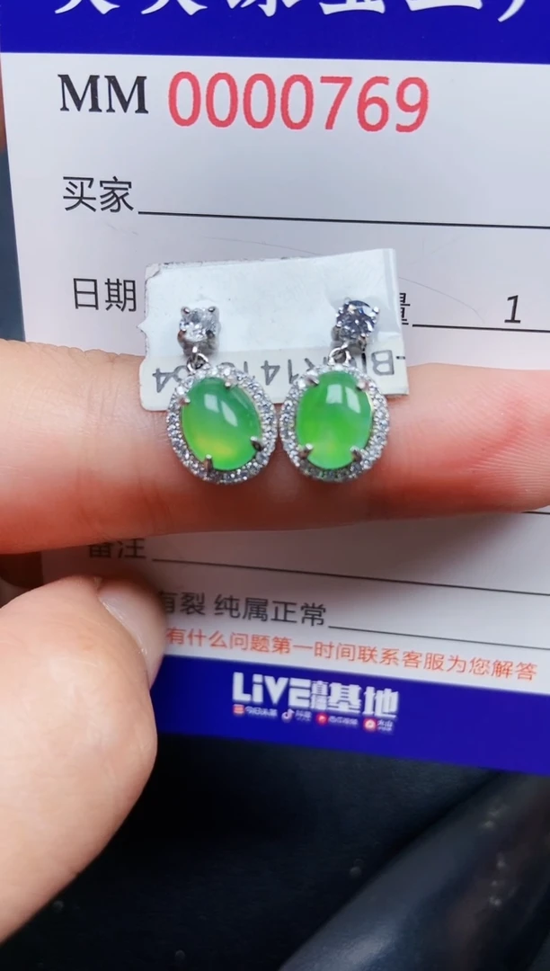 翡翠银S925镶嵌颈饰0769