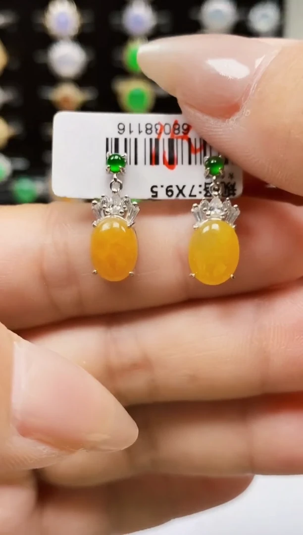 银S925镶嵌戒指翡翠00895