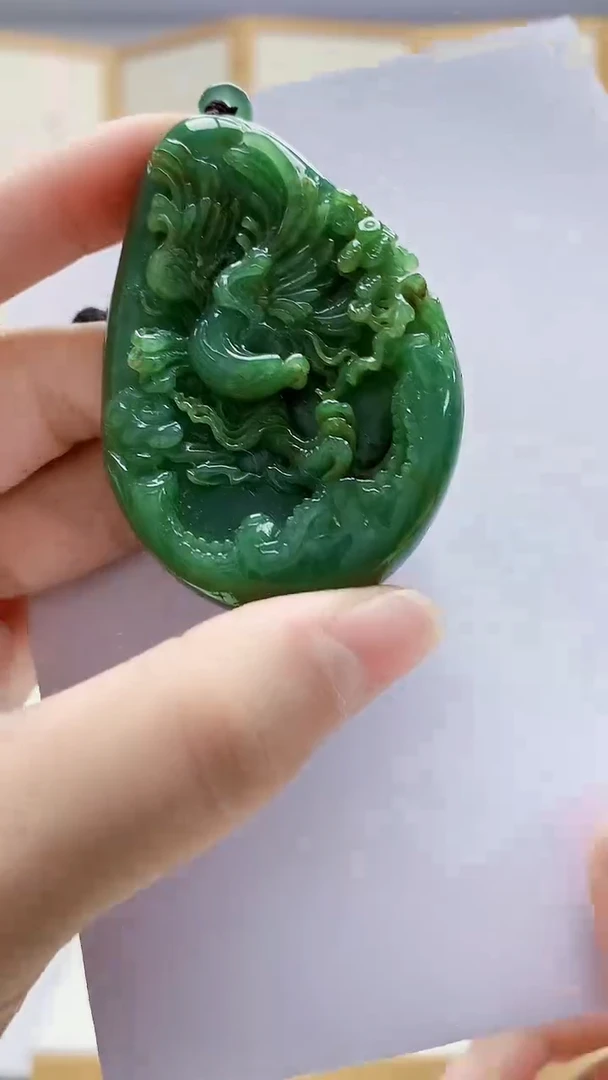 未镶嵌定制翡翠5161lr-毛货挂件11