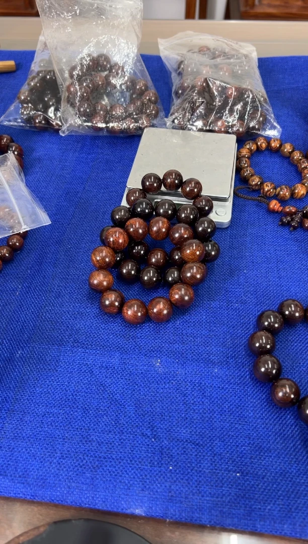 手串/手链黄花梨/降香黄檀云**影2.0紫油梨水波纹手串发三