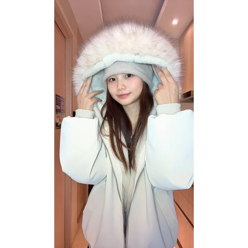 荔枝纹可拆卸大毛领【超级破价+二代软皮+现货现发】冬美式棉服百搭