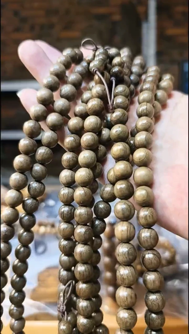 楠木（金丝楠）手串/手链1.0阴沉绿多圈108