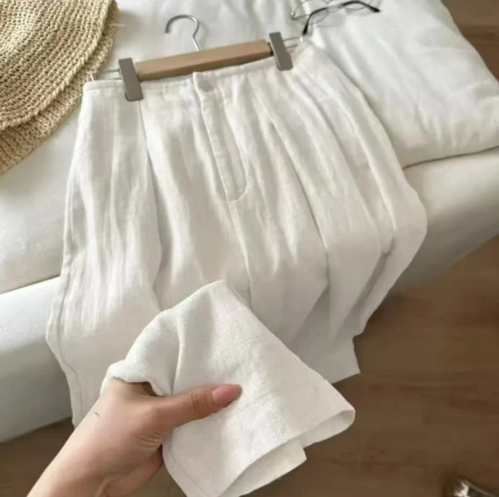 【天丝+亚麻】夏季慵懒风亚麻阔腿裤垂感休闲长裤