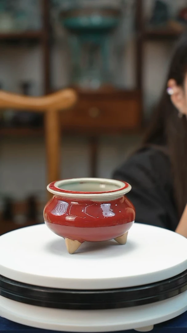 钧瓷福利钧红小香炉