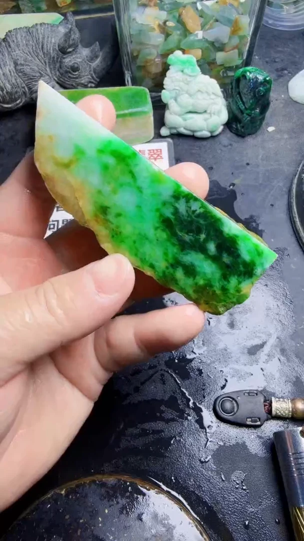 未镶嵌挂件翡翠用*天然翡翠016