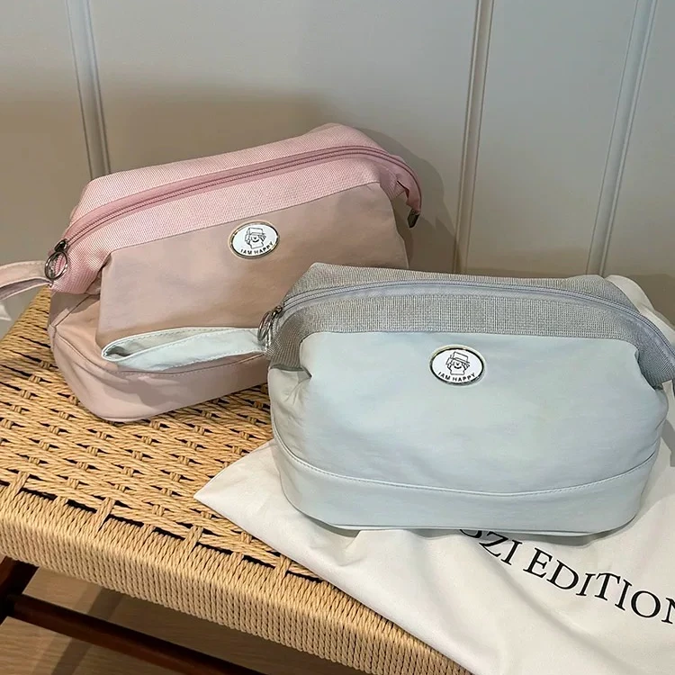 手提化妆包女2025新款便携防水旅行洗漱包立体版简约大容量收纳包