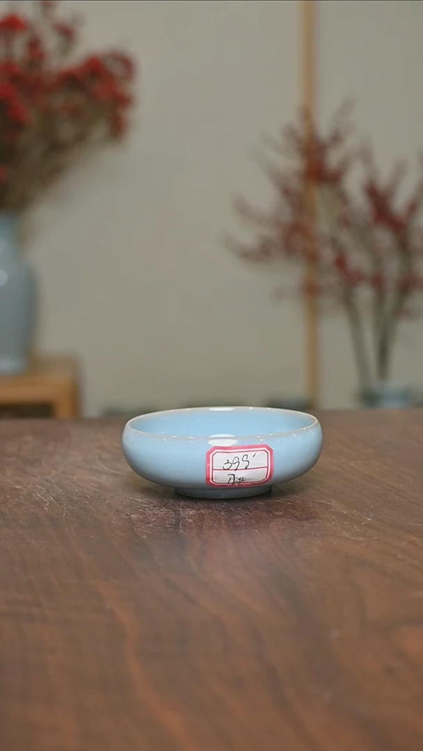 【闪购商品】其他17#微瑕天青釉朱法喜款禅定杯