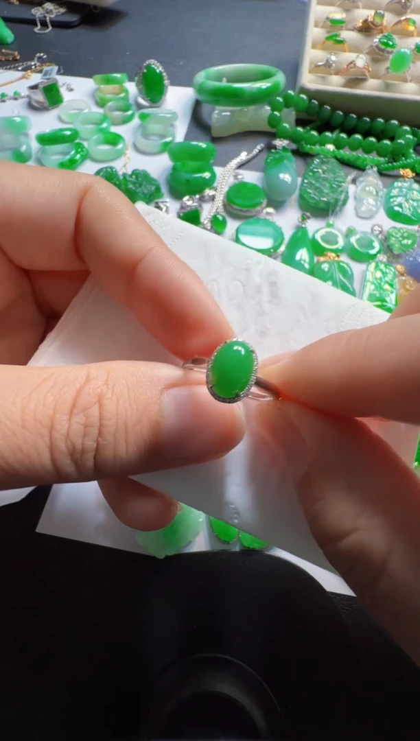 未镶嵌戒指翡翠3580