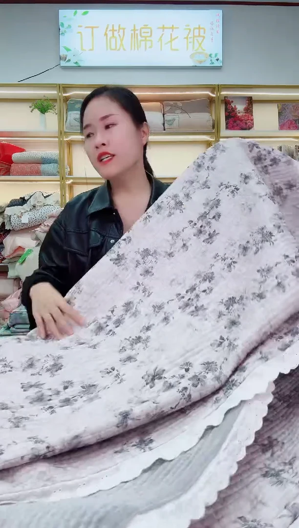 棉高品质棉+绒床盖