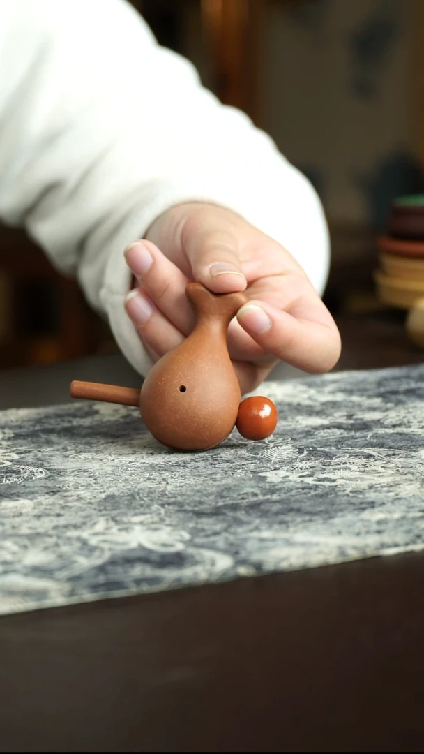 茶杯紫砂4号 木鱼香插 宜兴紫砂原矿作品