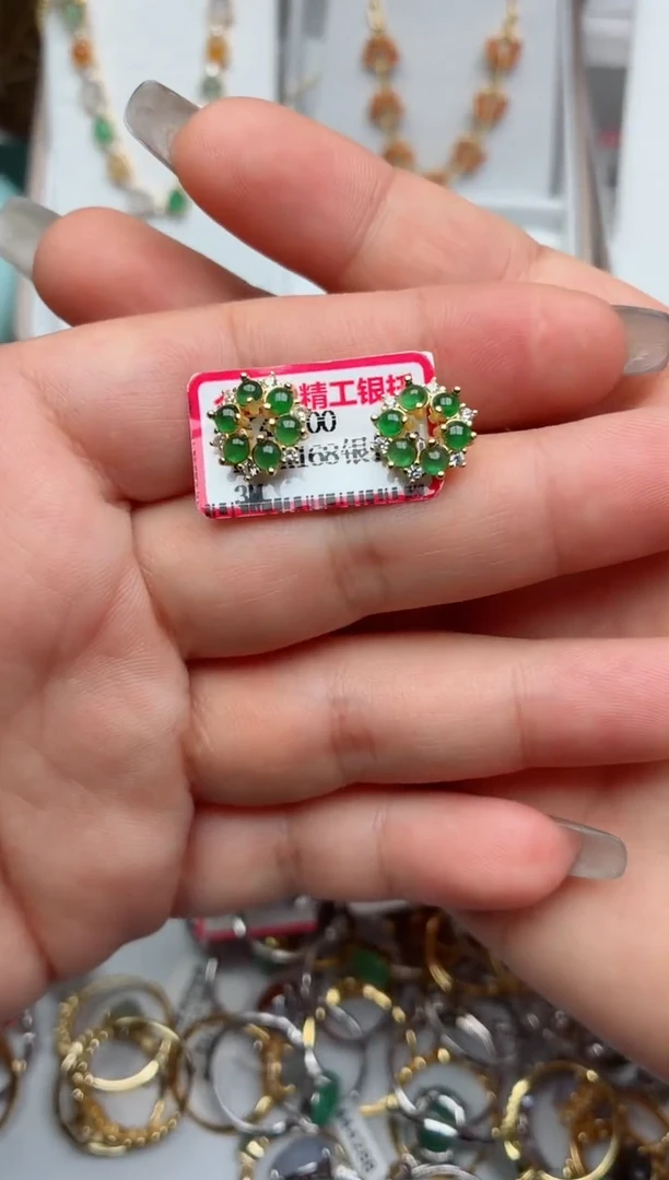 银S925镶嵌戒指翡翠.