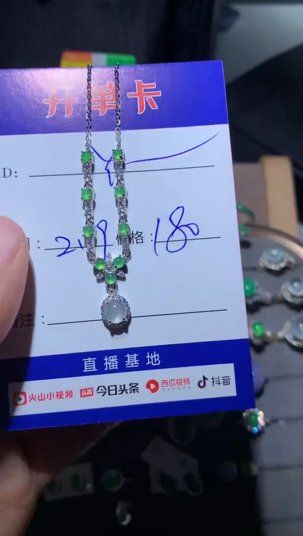 【闪购商品】翡翠颈饰银S925镶嵌闪购类型 定向 Y.m