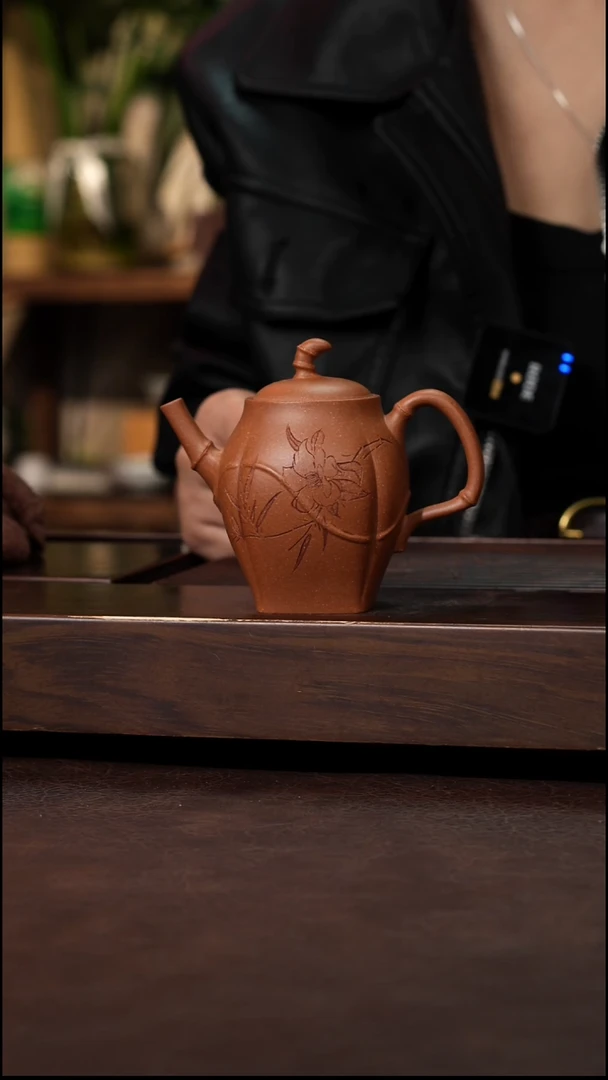 茶壶紫砂段泥竹韵清欢