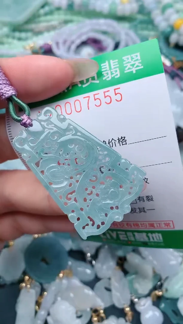 翡翠未镶嵌颈饰.0007555