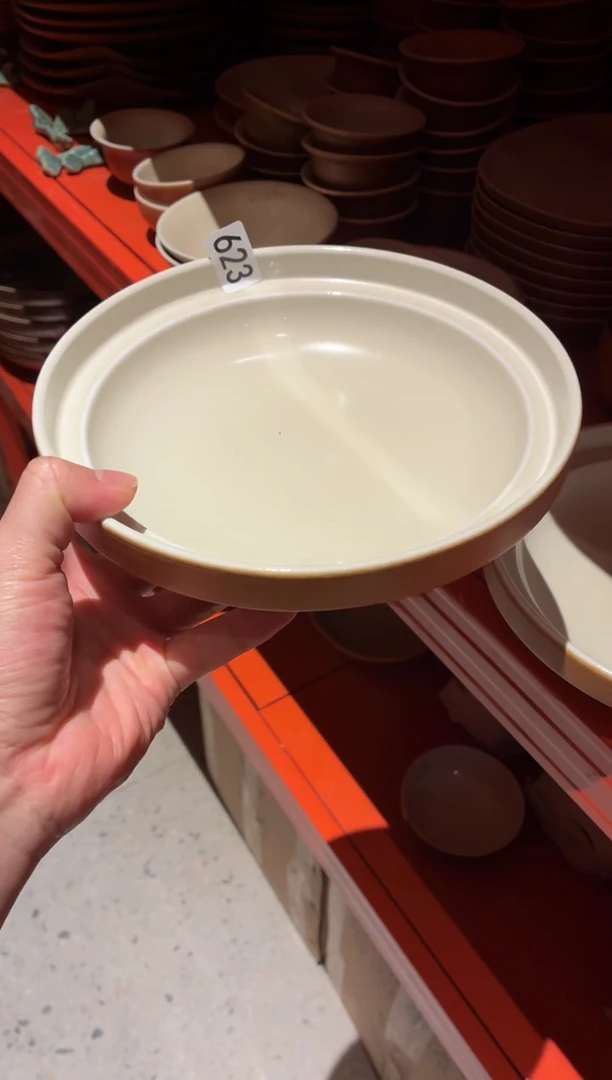 瓷片冰***鱼623酷金厚口盘1个