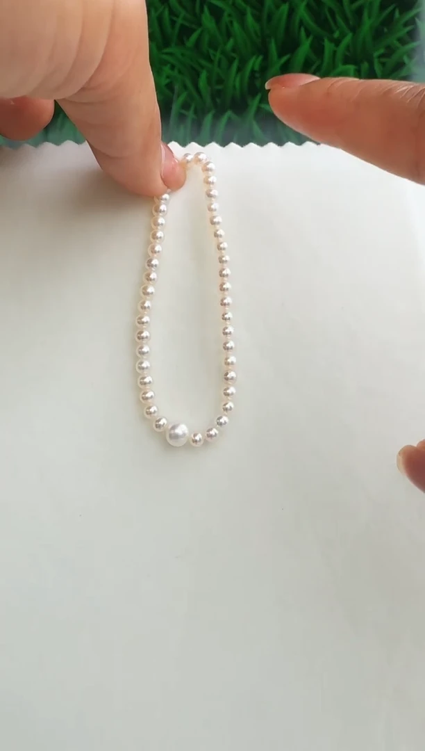淡水珍珠手链未镶嵌S0096 3-4mm小米手链