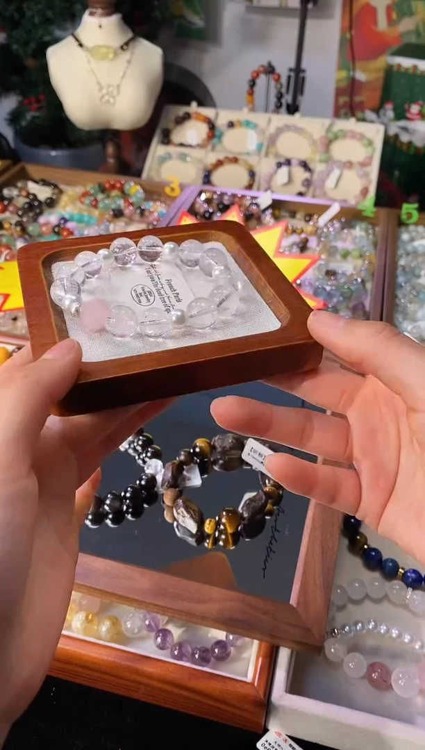 未镶嵌手串水晶白阿塞粉水