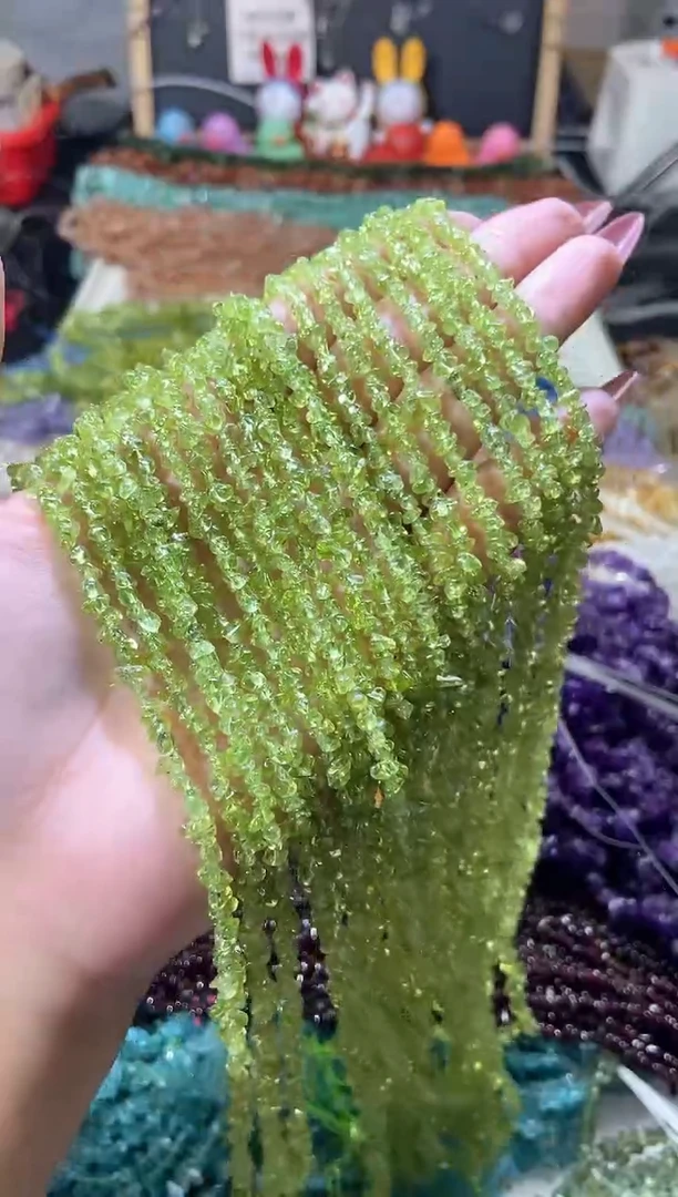 水晶珠宝半成品未镶嵌橄榄