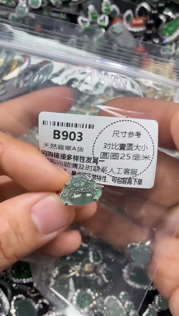 颈饰未镶嵌翡翠B903戒指