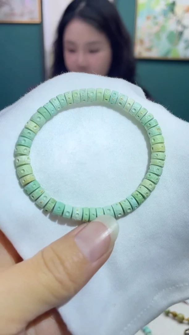 未镶嵌绿松石手串超***透150