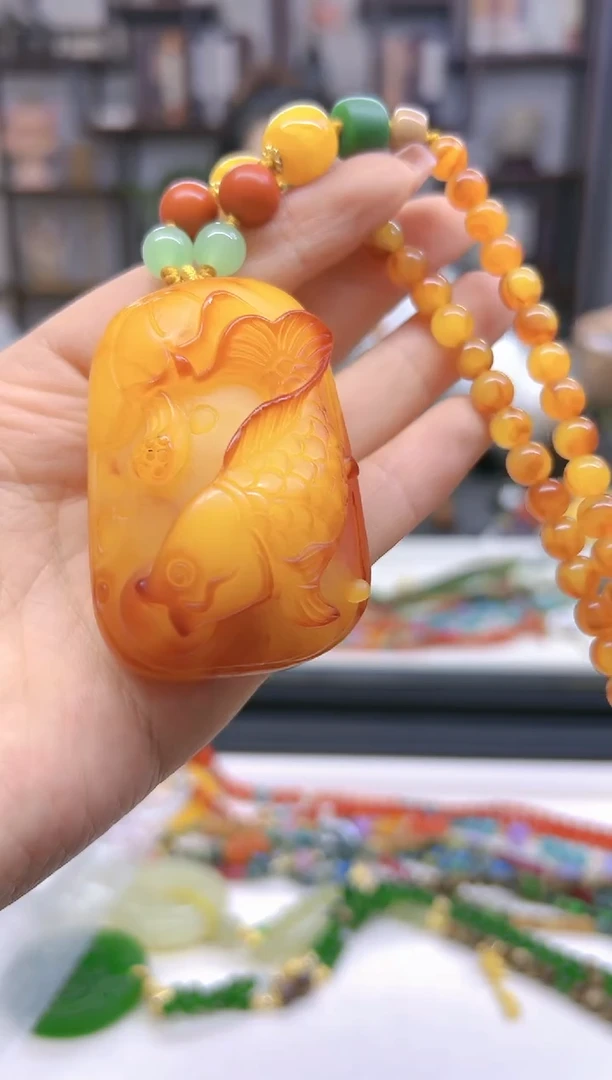 【闪购商品】蜜蜡毛衣链未镶嵌M178